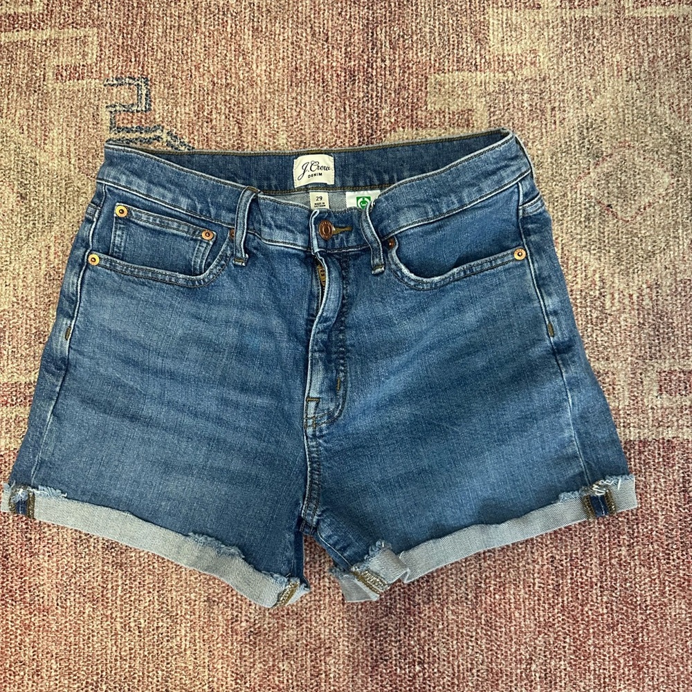 J Crew high rise short cuffed denim size 29 3 inch inseam